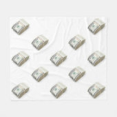 Dollars Fleece Deken (Voorkant (Horizontaal))