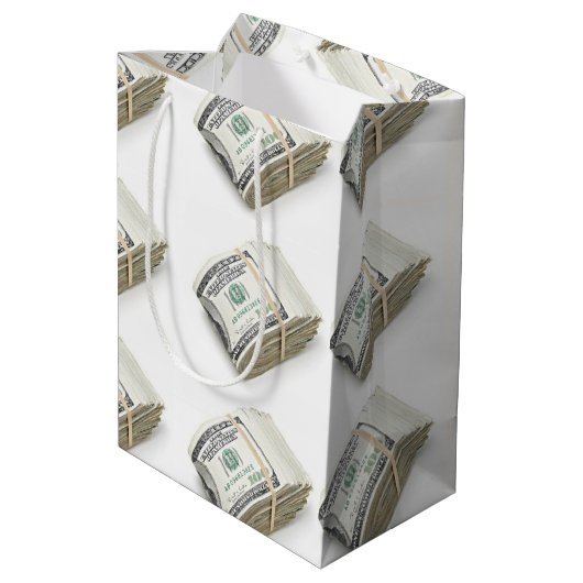 Dollars Medium Cadeauzakje (Achterkant Gekanteld)