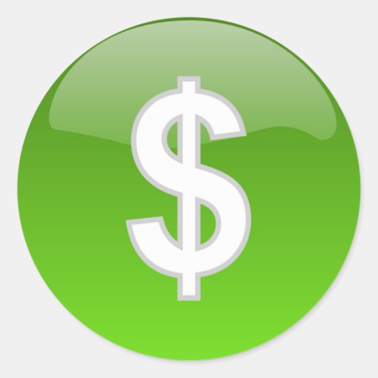 dollarstickers ronde sticker (Voorkant)