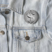 dollarsymbool ronde button 5,7 cm (In situ)