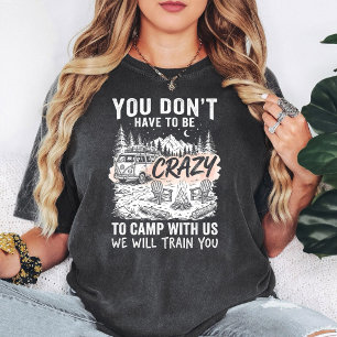 Dolle Camping Bus Leven Grappig Avontuur Buiten T-shirt