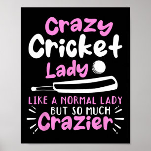 Dolle Cricketdame Net Als Een Gewone Dame Maar Vee Poster