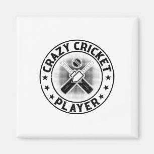 Dolle Cricketspeler - Cricketende Cricketspeler 1 Magneet