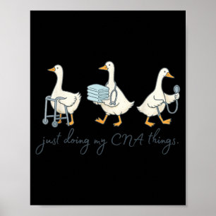 Dolle Gans CNA Afstudeer Cute Gecertificeerd Verpl Poster
