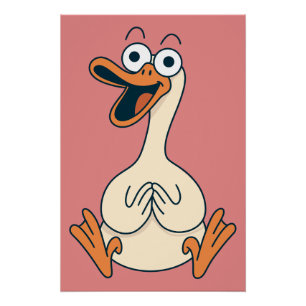 Dolle Gans, Eigenzinnig, Grappige Tekentfilm Gans Perfect Poster