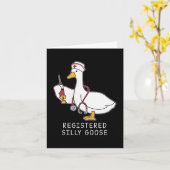 Dolle Gans Geregistreerd Verpleegster, Grappige Ve Kaart (Gele Bloem)
