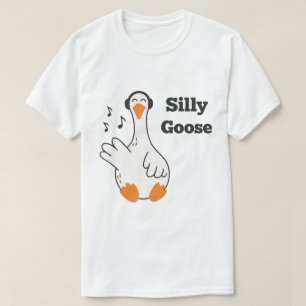 Dolle Gans met Koptelefoon – Schattige Grappige Ga T-shirt