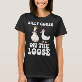 Dolle Gans Op Vrije Voeten Fun T-Shirt Voor Gans L