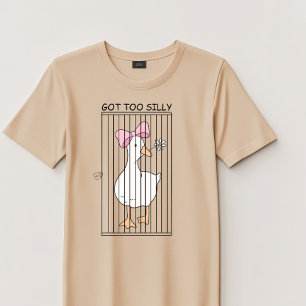 Dolle Gans "Te Gek Geworden" Grappige Meme Unisex T-shirt