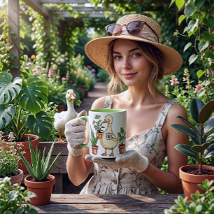 dolle gans Tuinieren - Powered by Plants Koffie Tweekleurige Koffiemok