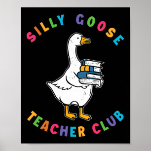 Dolle Ganzen Lerarenclub Kleurrijke Print Gans Rug