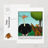 Dolle grap over Thanksgiving op ansichtkaart Feestdagenkaart (Voorkant / Achterkant)