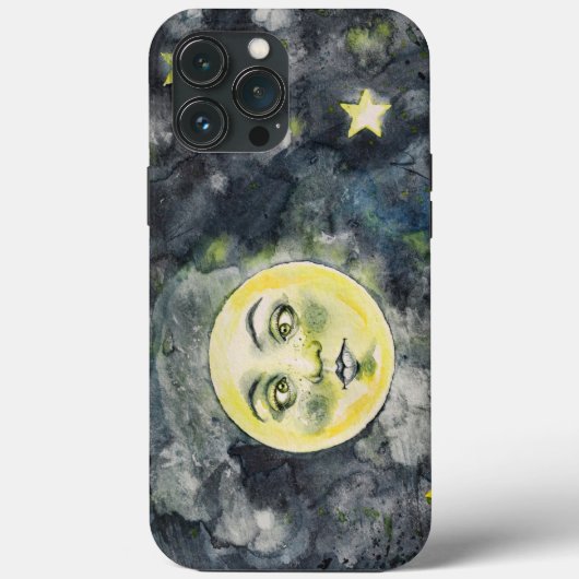 Dolle Grappige Maan Dwaze Ogen Rare Case-Mate iPhone Case (Achterkant)