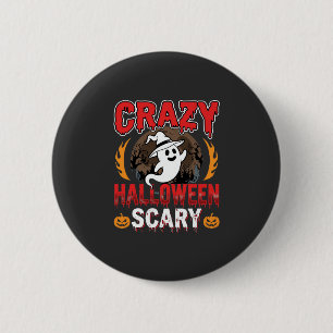 Dolle Halloween Griezels spook en pompoen ontwerp Ronde Button 5,7 Cm