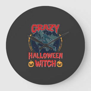 Dolle Halloween Heksenpompoen Vliegende Maan Griez Grote Klok