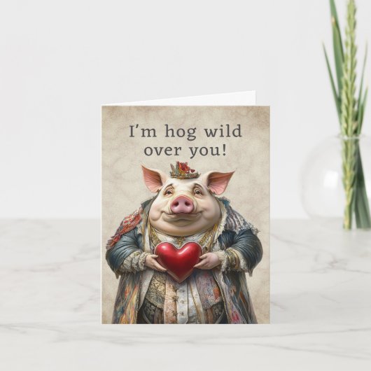 Dolle Hond Wild Verliefd Op Jou Valentijn Feestdagen Kaart (Voorkant)