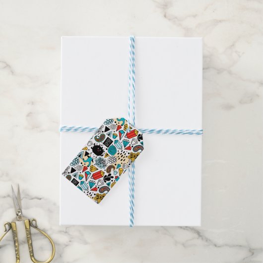 Dolle hoofd cadeaulabel (Met Touw)