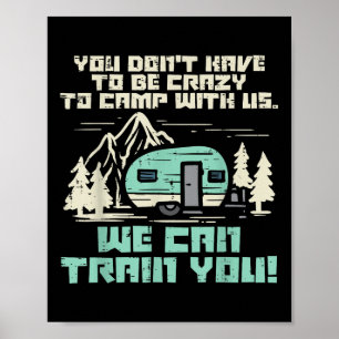 Dolle Kamp Met Ons Grappige Camping Bus Rv Camper Poster