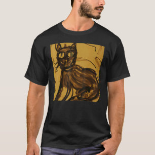 Dolle kat kunstwerk kitten grap 1 t-shirt