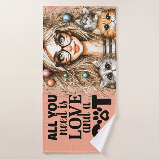 Dolle Kat Vrouw Badhanddoek (Badhanddoek)