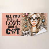 Dolle Kat Vrouw Badhanddoek (Badhanddoek)