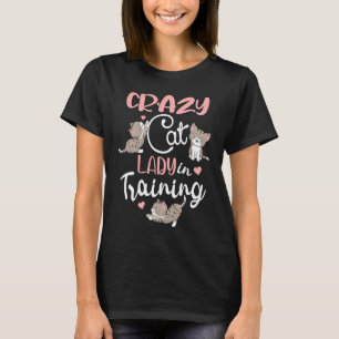 Dolle Kat Vrouw in Opleiding Vrouwen Meisjes Kitte T-shirt