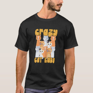 Dolle Kat Vrouwtje Kitten Dier Geweldig Schattig T-shirt