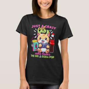 Dolle Katvrouw Die Lief Is Voor Gamen Frisdrank & T-shirt