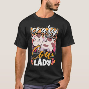 Dolle Koeien Dame Dol Op Koeien Boerderij Dier Koe T-shirt