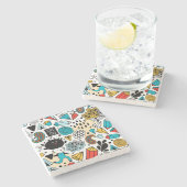 Dolle kop stenen onderzetter (Zijkant)