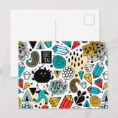 Dolle kop uitnodiging briefkaart (Voorkant / Achterkant)