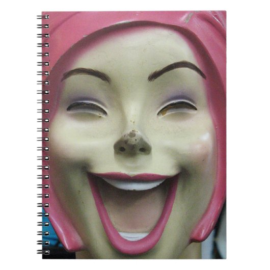 Dolle Lachende Mannequin ~ Onheilspellende Vallei Notitieboek (Voorkant)