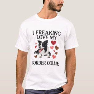 Dolle Liefde Border Collie Hond Harten_1 T-shirt