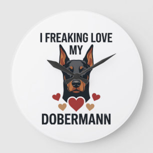 Dolle liefde dobermann hond rode harten_1 grote klok