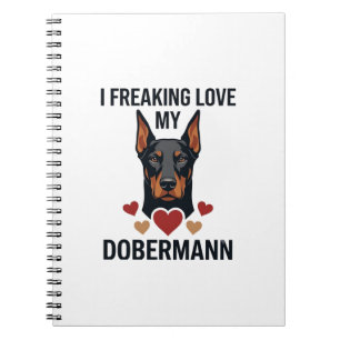 Dolle liefde dobermann hond rode harten_1 notitieboek