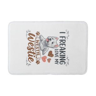 Dolle Liefde Westie Hond Harten Pootjes_1 Badmat