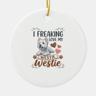 Dolle Liefde Westie Hond Harten Pootjes_1 Keramisch Ornament