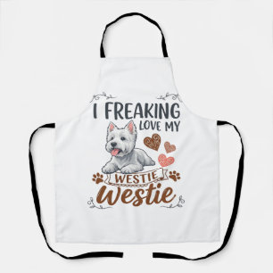 Dolle Liefde Westie Hond Harten Pootjes_1 Schort