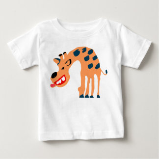 Dolle met de hand getekende giraffe met blauwe vle