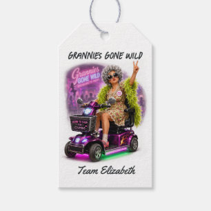 Dolle Oma's Funny Scooter Vrijgezellenfeestje Cadeaulabel