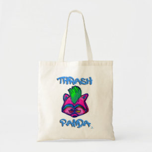 Dolle Panda Grappige Punk Wasbeer Cartoon Tote Bag
