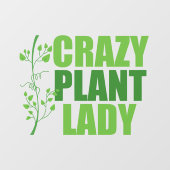 Dolle Plantendame Schattige Groene Botanicus Raamsticker (Vel)