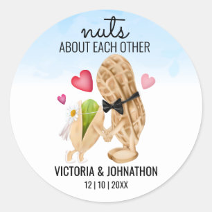 Dolle pret met elkaar Trouwcadeau Ronde Sticker
