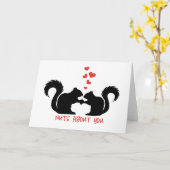 Dolle pret over jou, eekhoorns verliefd kaart (Gele Bloem)