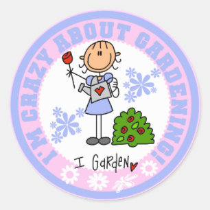 Dolle T-shirts en Cadeaus voor Tuinliefhebbers Ronde Sticker