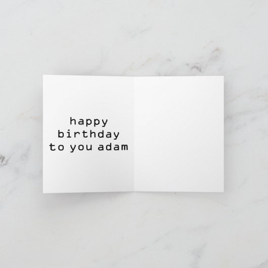 dolle vintage retro sciencefiction Robot Verjaarda Bedankkaart (Binnen)