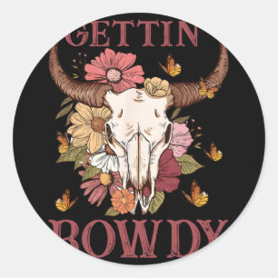 Dolle Westerse Cowgirl Wilde Bloem Groovy Ba Ronde Sticker