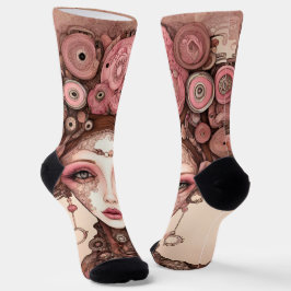 DOLLFACE STEAMPUNK Duurzame Premium Crew Sock Sokken