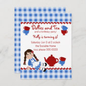 Dollies Tea Party Kaart (Voorkant / Achterkant)