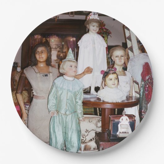  Dolls Antiek Papieren Bordje (Voorkant)